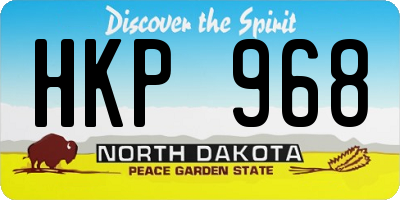 ND license plate HKP968
