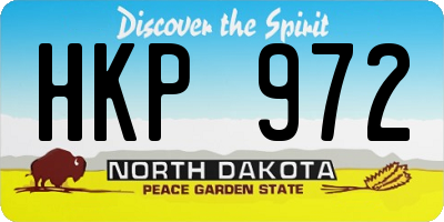 ND license plate HKP972