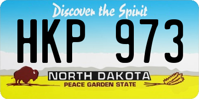 ND license plate HKP973