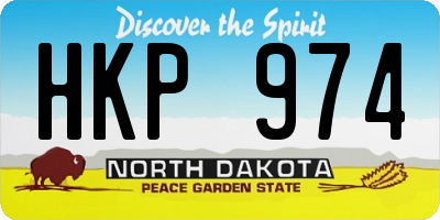 ND license plate HKP974