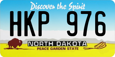 ND license plate HKP976