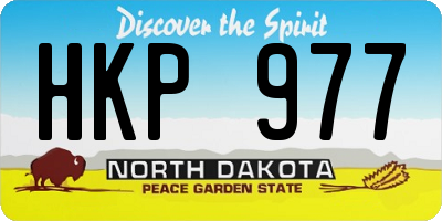 ND license plate HKP977