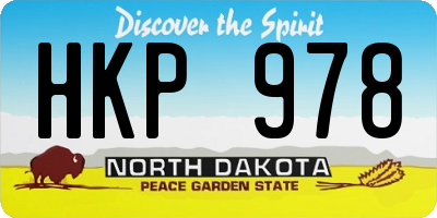 ND license plate HKP978