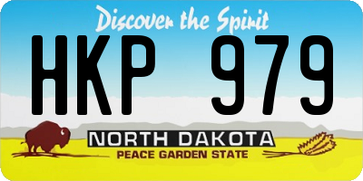 ND license plate HKP979