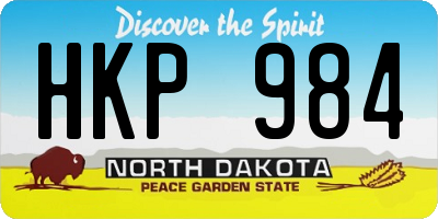 ND license plate HKP984