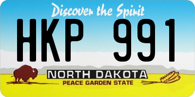 ND license plate HKP991