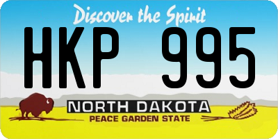 ND license plate HKP995