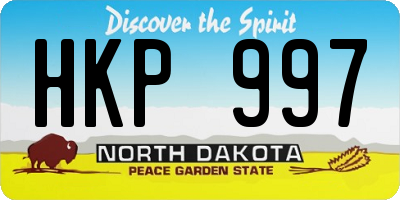 ND license plate HKP997