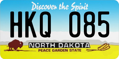 ND license plate HKQ085