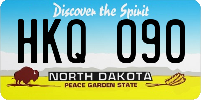 ND license plate HKQ090