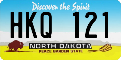 ND license plate HKQ121