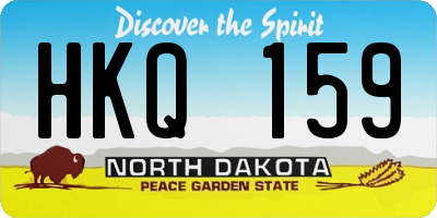 ND license plate HKQ159