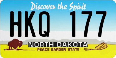 ND license plate HKQ177