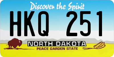 ND license plate HKQ251