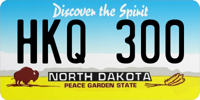 ND license plate HKQ300