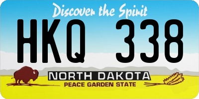 ND license plate HKQ338