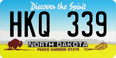 ND license plate HKQ339