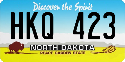 ND license plate HKQ423