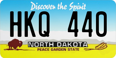 ND license plate HKQ440