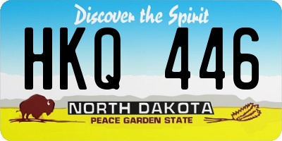 ND license plate HKQ446