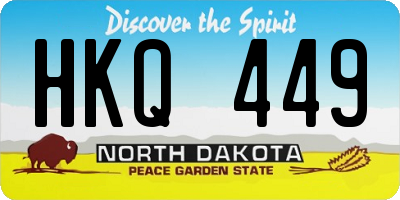 ND license plate HKQ449