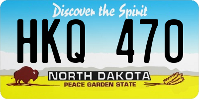 ND license plate HKQ470
