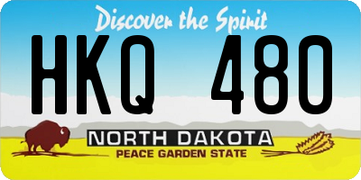 ND license plate HKQ480