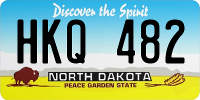ND license plate HKQ482