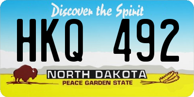 ND license plate HKQ492