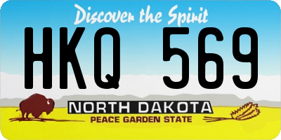 ND license plate HKQ569