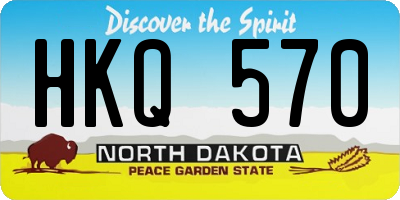 ND license plate HKQ570