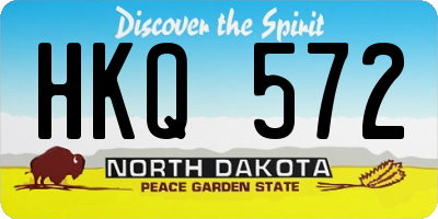 ND license plate HKQ572
