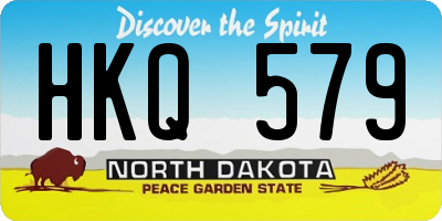 ND license plate HKQ579