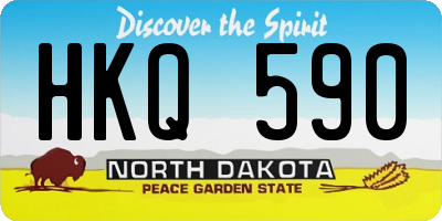 ND license plate HKQ590