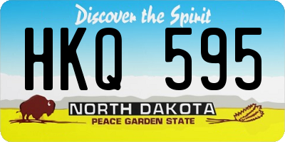 ND license plate HKQ595