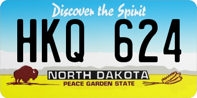 ND license plate HKQ624