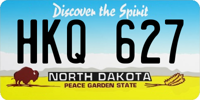 ND license plate HKQ627