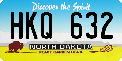 ND license plate HKQ632