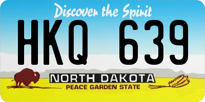 ND license plate HKQ639