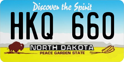 ND license plate HKQ660