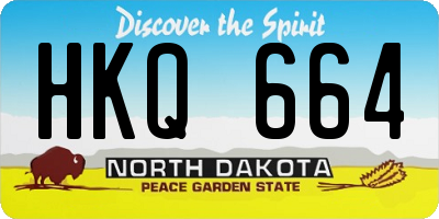 ND license plate HKQ664