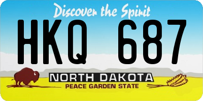 ND license plate HKQ687