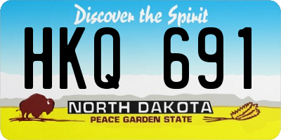 ND license plate HKQ691