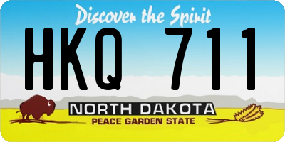 ND license plate HKQ711