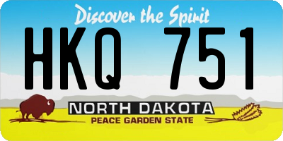 ND license plate HKQ751