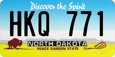 ND license plate HKQ771