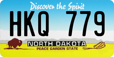 ND license plate HKQ779