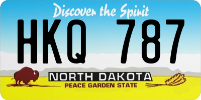 ND license plate HKQ787