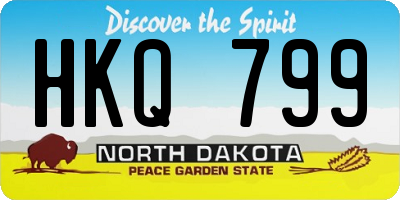ND license plate HKQ799