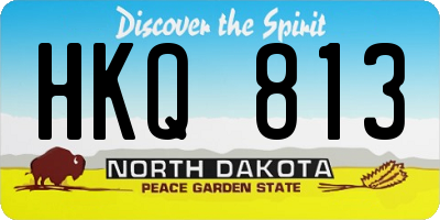 ND license plate HKQ813